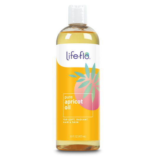 Life-flo Pure Apricot Oil, Soothing and Moisturizing Face and Body Oil, Nutrient-Rich Skin Care, Hair Care, Massage Oil and Aromatherapy Carrier Oil, 60-Day Guarantee, Not Tested on Animals, 16oz