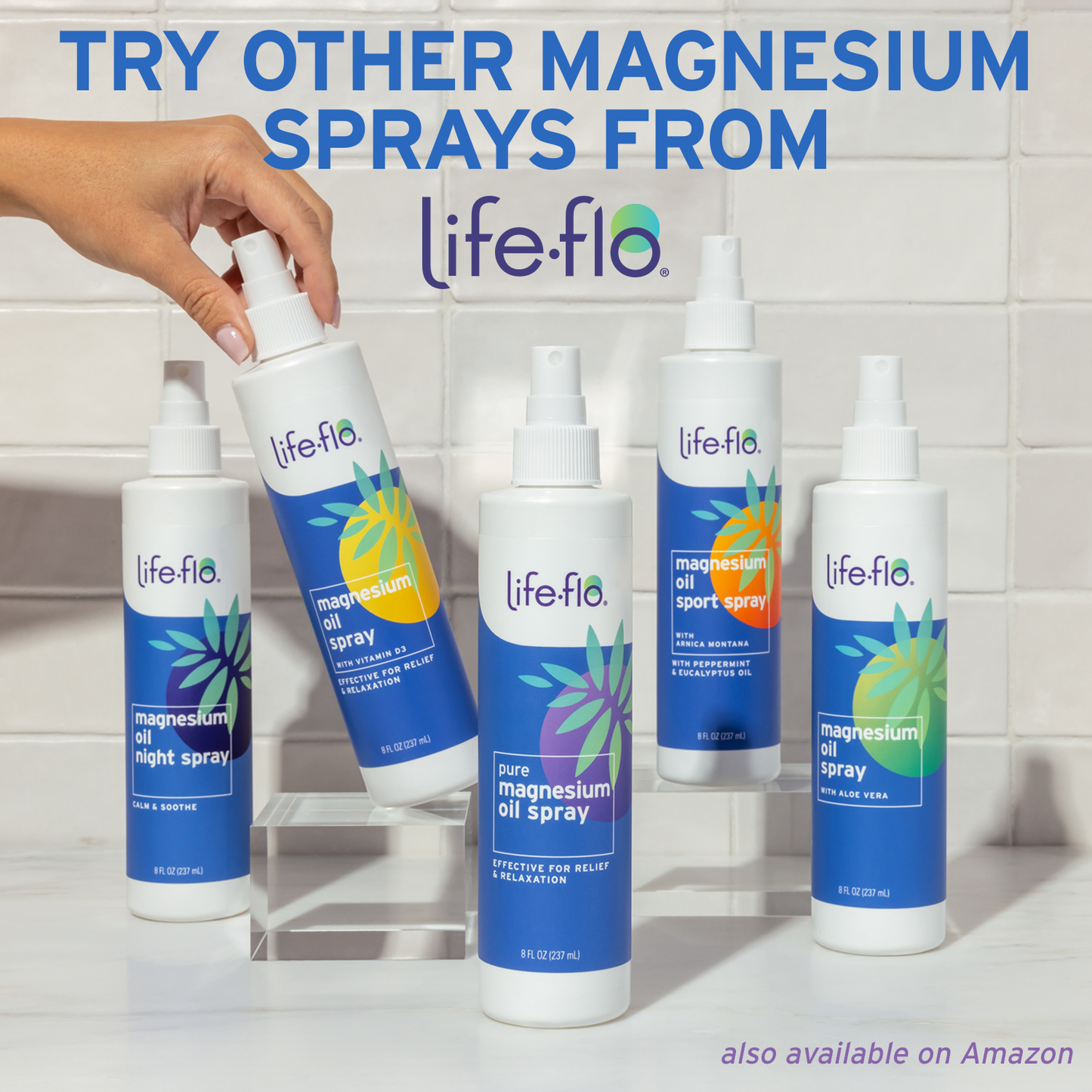 Life-flo Magnesium Oil Night Spray, Soothing Magnesium Spray w/ Magnesium Chloride from Zechstein Seabed and Lavender Oil, Calms and Relaxes Body and Mind, 60-Day Guarantee, Not Tested on Animals (8 Fl Oz)