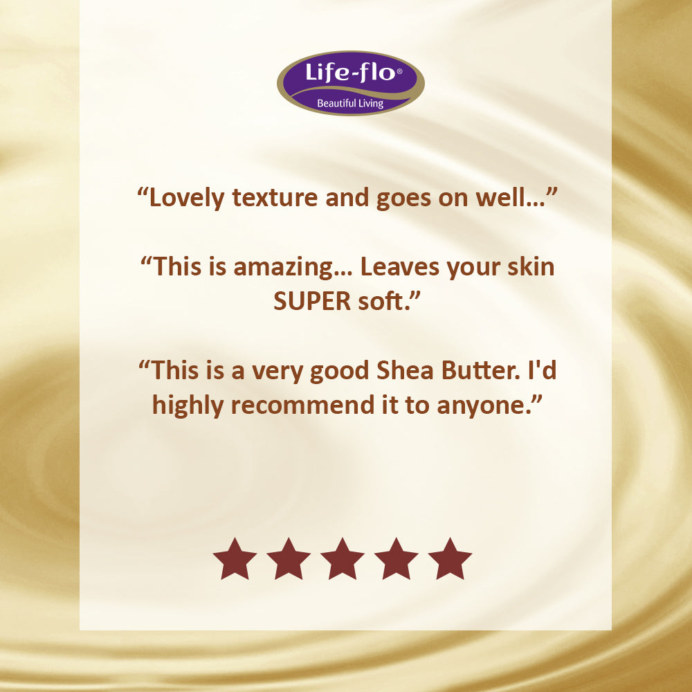 Life-Flo Pure Organic Body Butter | Face & Body Moisturizer for Dry Skin & Scalp, Heels, Elbows, Stretch Marks | 9oz (Shea Butter)