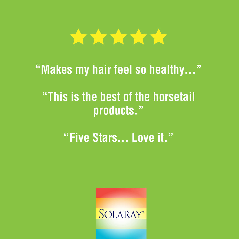 Solaray Horsetail 880 mg | Silica Supplement for Healthy Hair, Skin, Nails & Joint Support | 50 Servings | 100 VegCaps