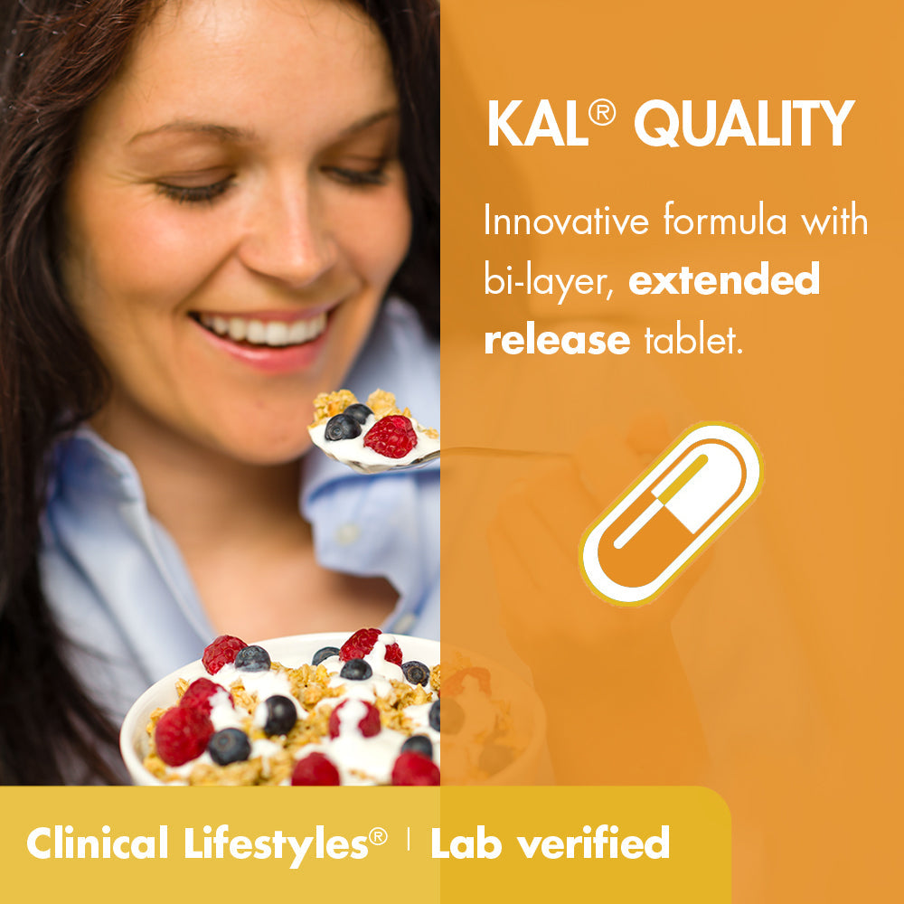 KAL Super Enzymes | Healthy Digestive Support | Digestive Enzymes and Herbs in Bi-Layer/Extended Release Formula | Lab Verified | 60 Tablets