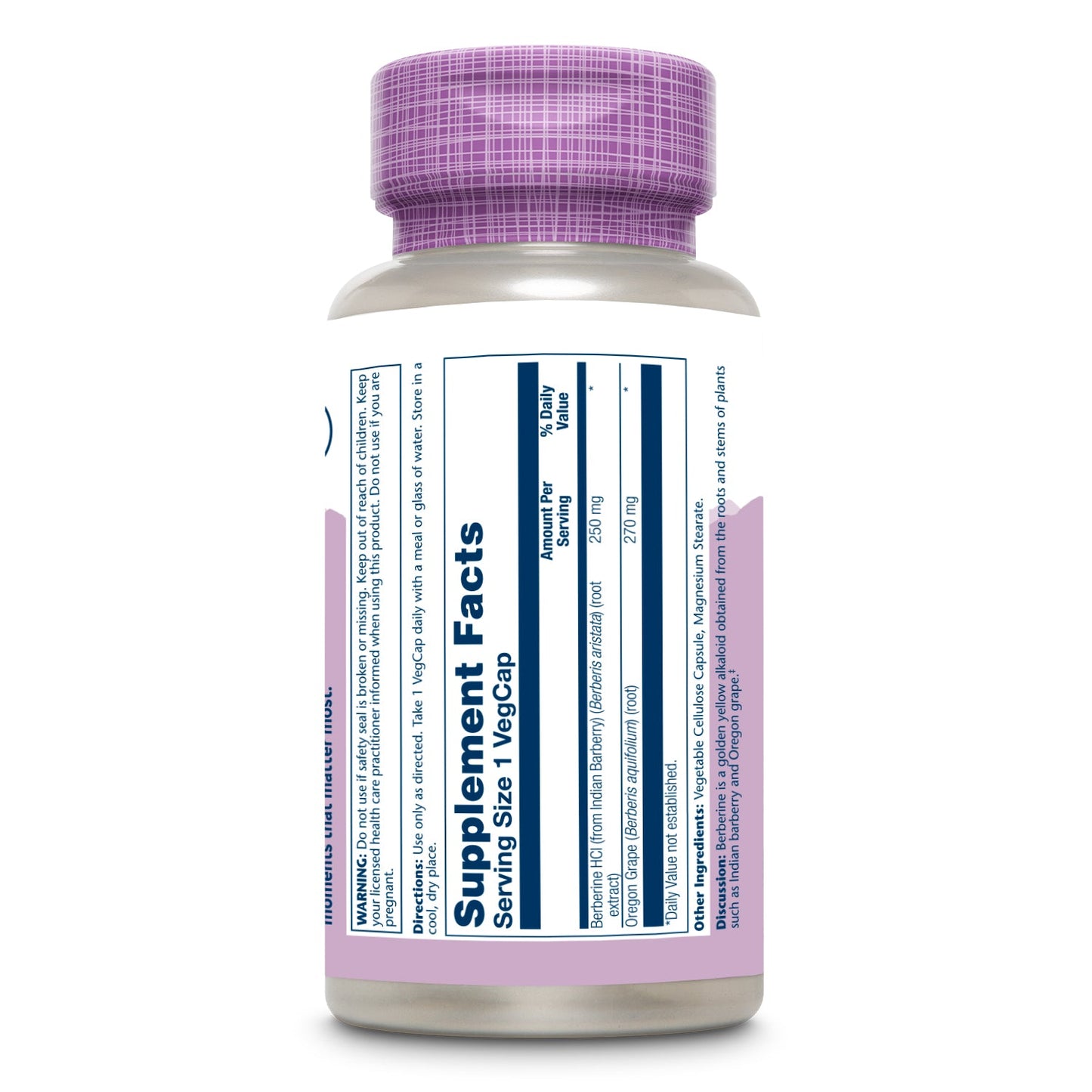Solaray Berberine Root Extract Advanced Formula, AMPK Activator, Healthy Immune, Digestion & Metabolism Support, 60 VegCaps