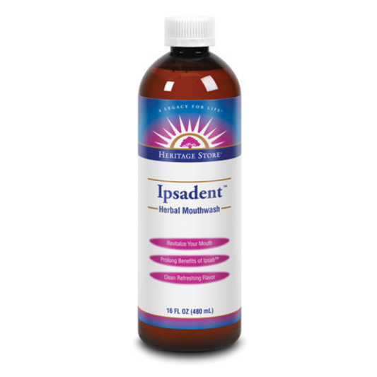 HERITAGE STORE Ipsadent Mouthwash, Liquid, Cinnamon Clove (Btl-Plastic) | 16oz