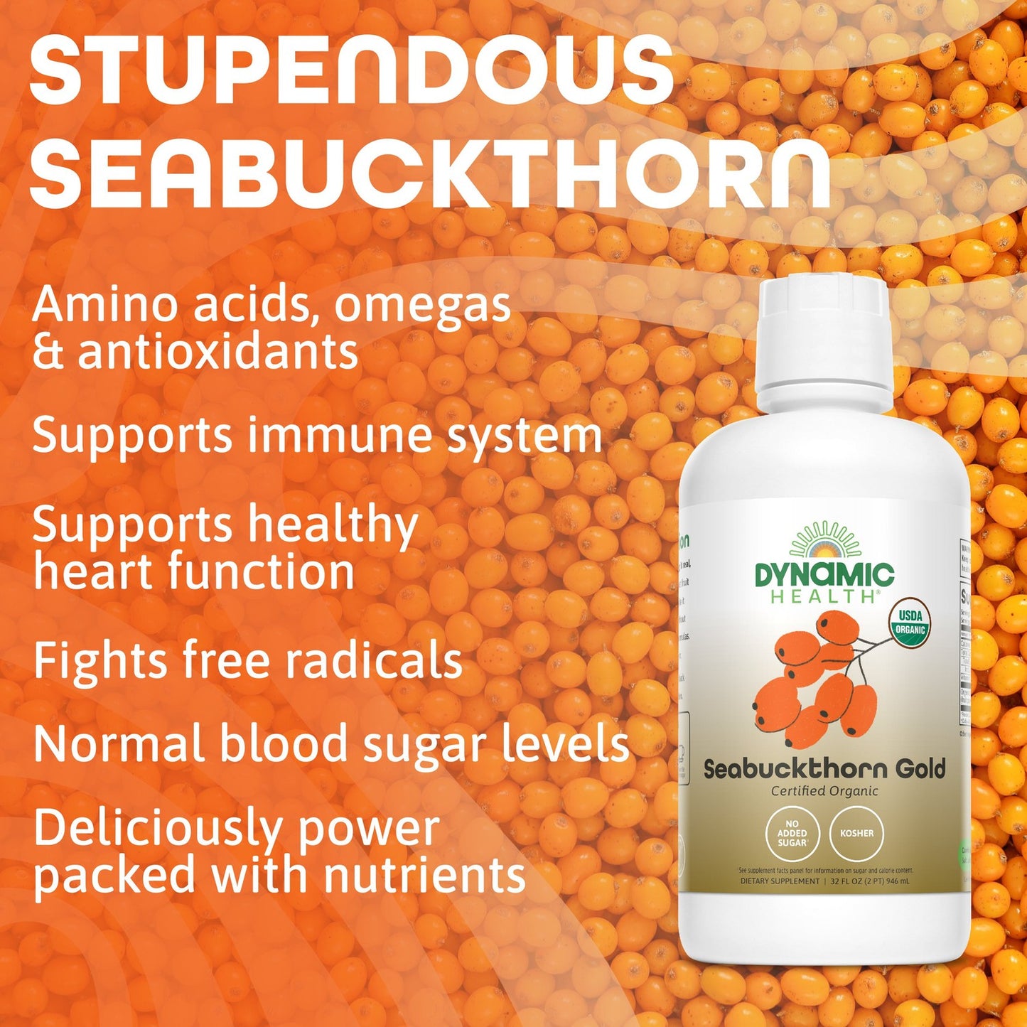 Dynamic Health  Seabuckthorn Gold Organic | 32 oz