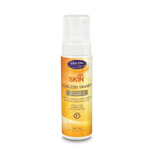 LIFE-FLO Sunless Tanner, Cream, Unscented (Btl-Plastic) | 7oz