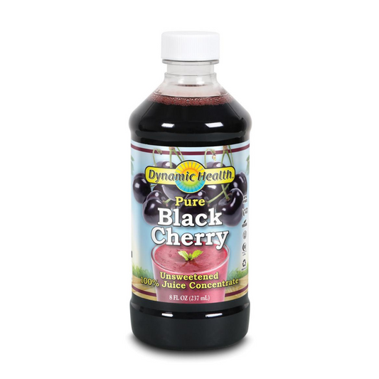Dynamic Health Pure Black Cherry Unsweetened 100% Juice Concentrate | No Additives or Preservatives | Antioxidant | 8oz (Packaging Varies)