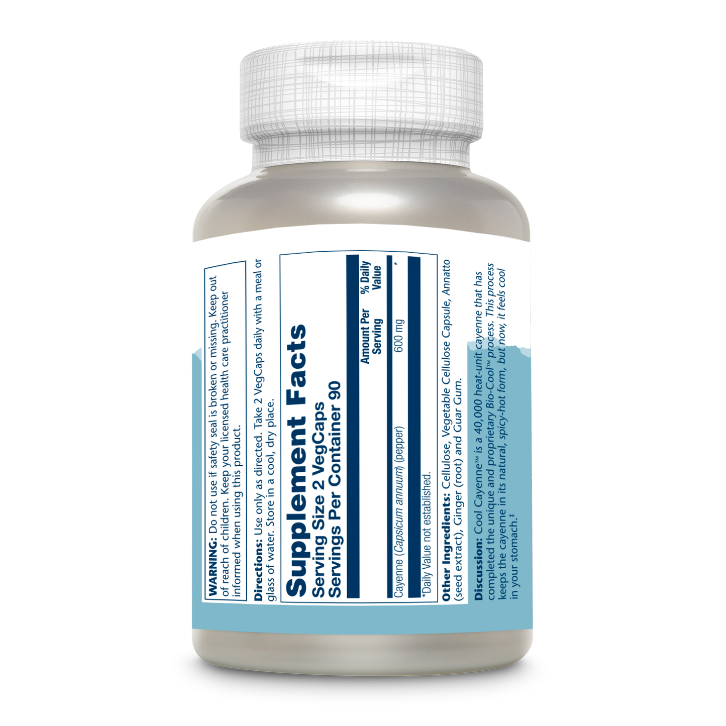 Solaray Cool Cool Cayenne 40,000 HU, Healthy Digestion, Circulation, Metabolism & Cardiovascular Support 180 VegCaps