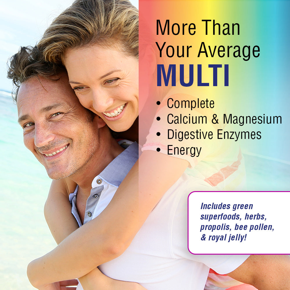 Solaray Spectro Multivitamin, w/ No Iron , Cal/Mag, Energizing Greens & Herbs w/ Digestive Enzyme