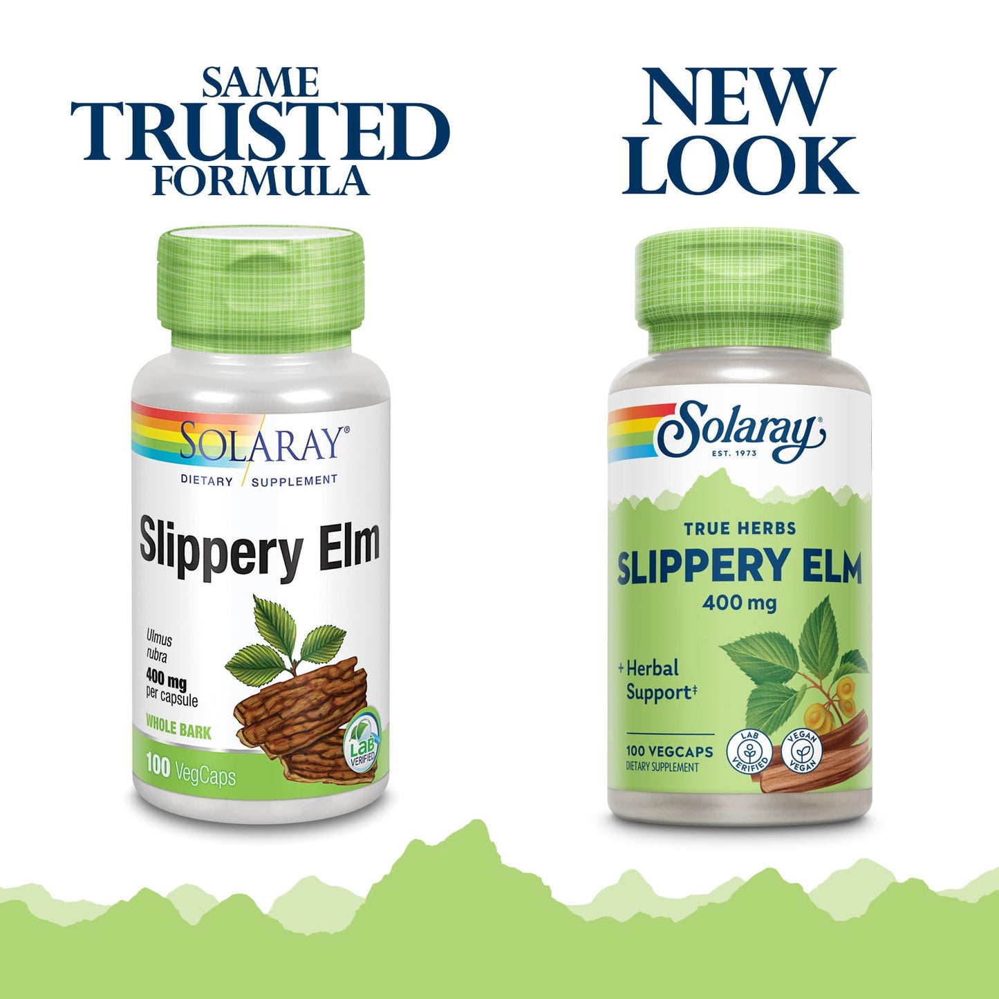 Solaray Slippery Elm Bark 400mg | Healthy Respiratory Tract Function, Throat Comfort & Gastrointestinal Support | Non-GMO & Lab Verified | 100 VegCaps