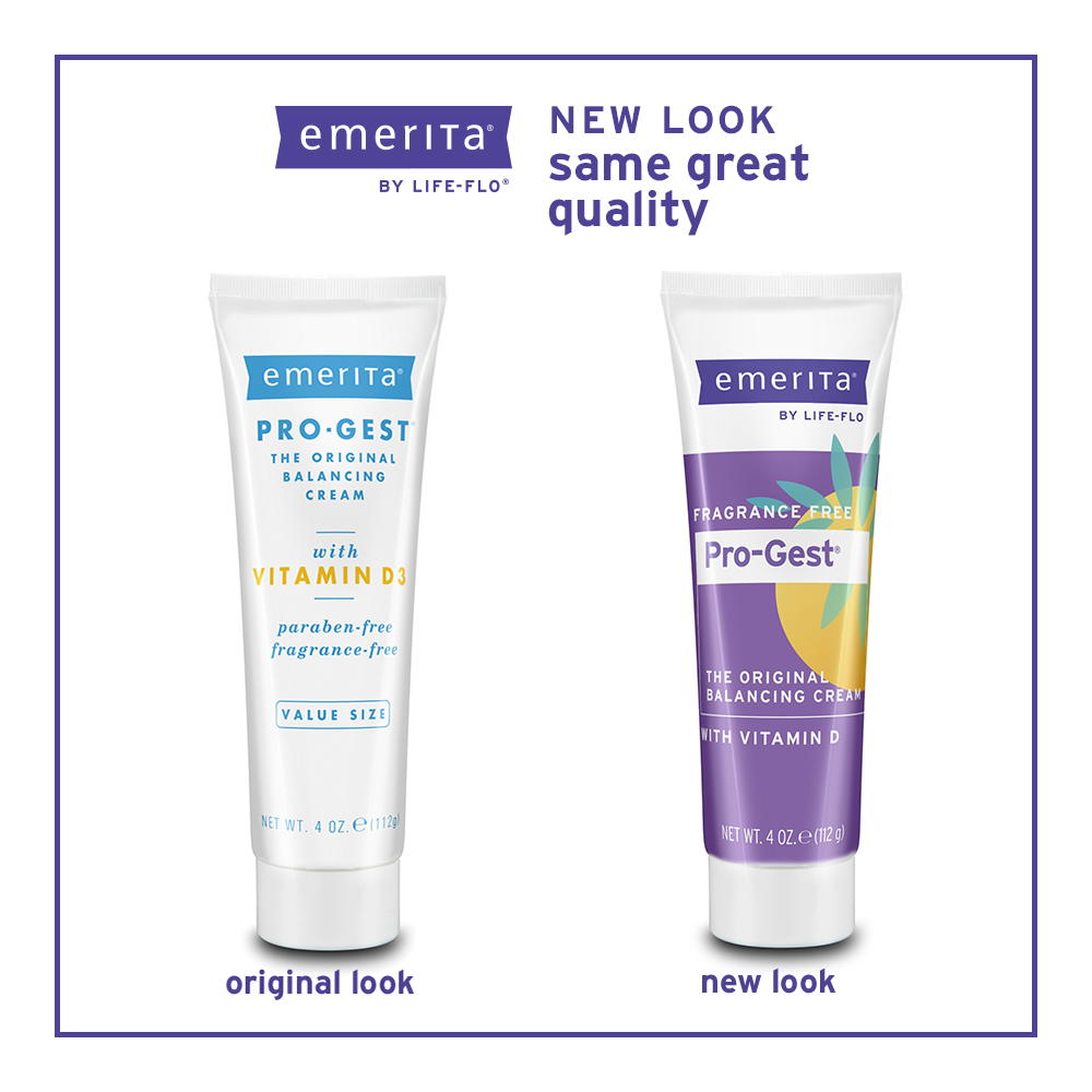 Emerita Pro-Gest Balancing Cream with Vitamin D3, USP Progesterone Cream from Wild Yam for Optimal Balance at Midlife 4 oz
