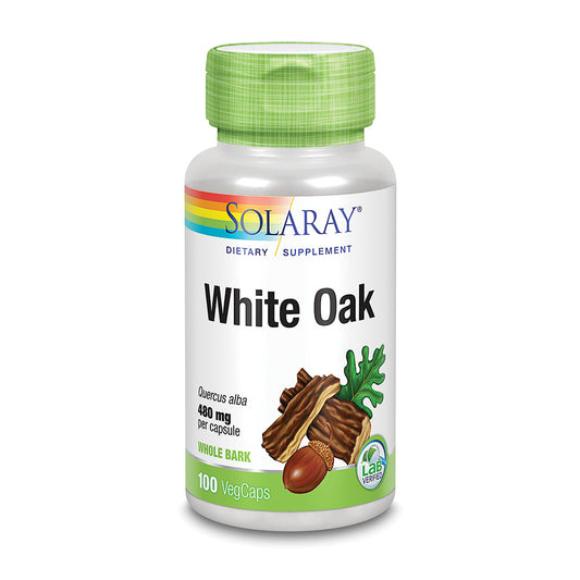 Solaray White Oak Bark, Veg Cap (Btl-Plastic) 480mg 100ct