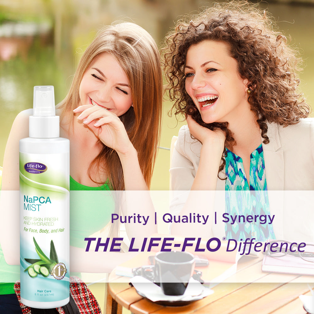 Life-flo NaPCA Mist | Hydrating Spray for Face, Body and Hair | With Aloe and Sodium PCA for Softer, Fresher Skin | 8oz