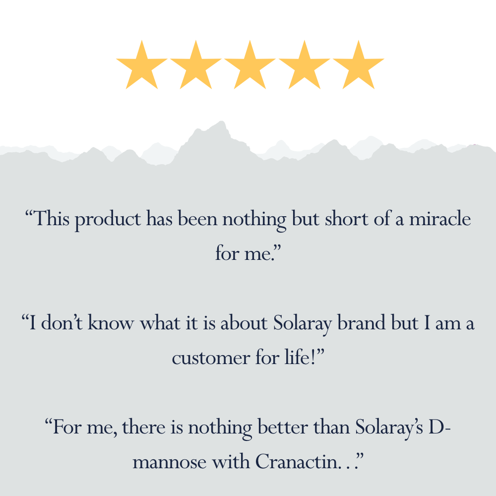 Solaray D-Mannose w/ CranActin Cranberry Extract 1000mg w/ Vit C , Healthy Urinary Tract Support (120 CT)