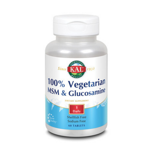 KAL MSM & Glucosamine Vegetarian, Tablet (Btl-Plastic) | 60ct