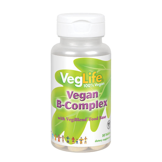 VegLife B-Complex, Vegan | For Healthy Energy Metabolism, Heart & Brain Function, Skin & Nails, Stress & Mood Support | Vegan