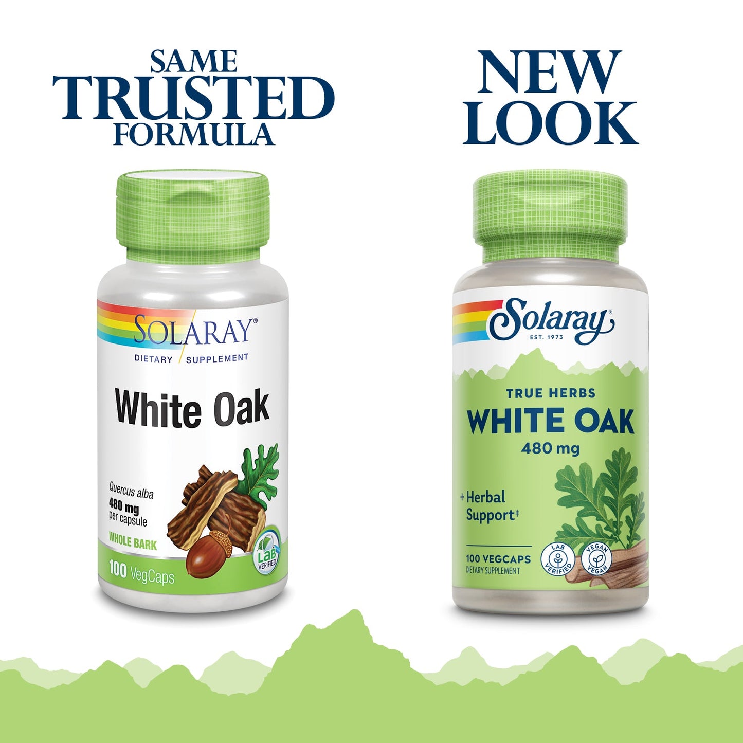 Solaray White Oak Bark, Veg Cap (Btl-Plastic) 480mg 100ct