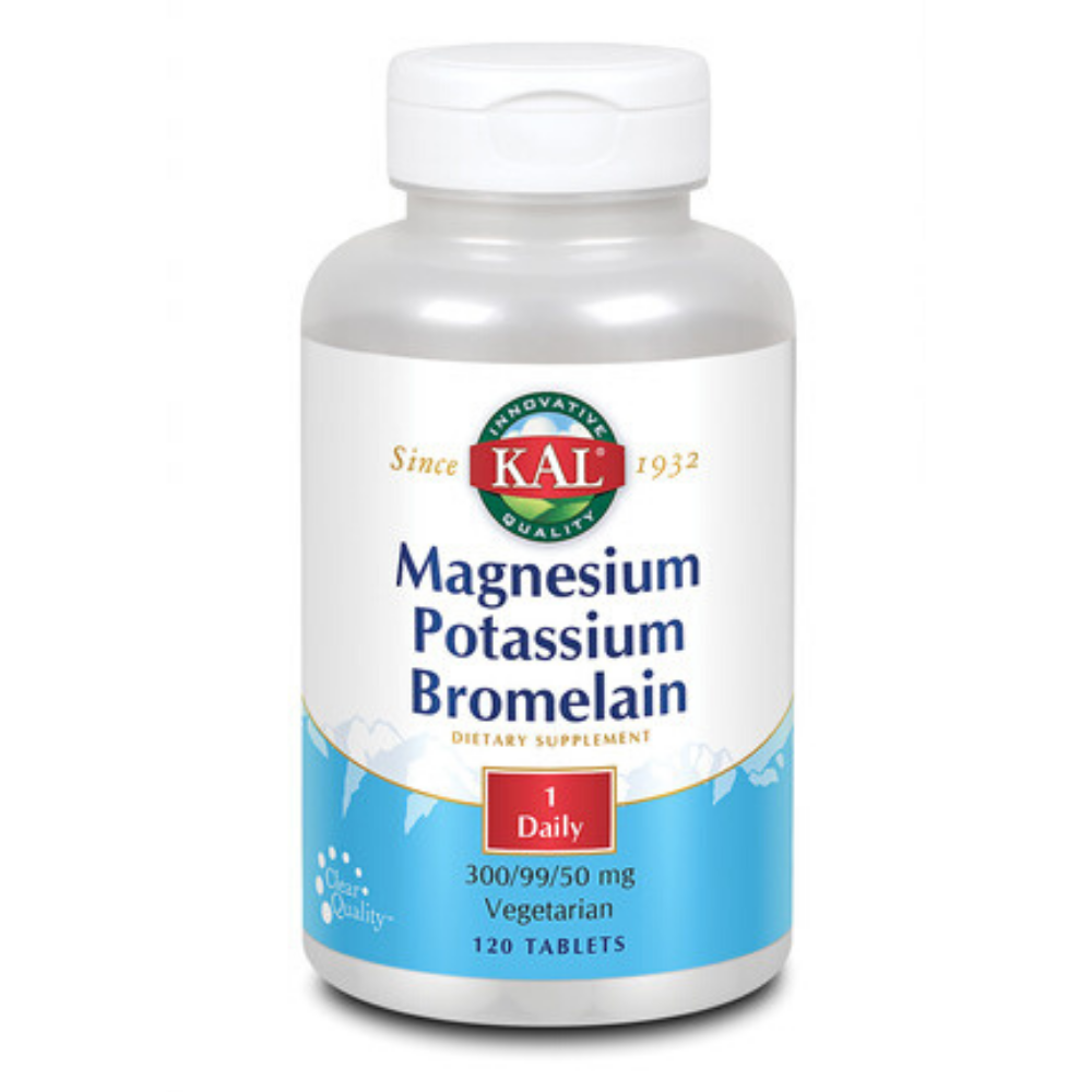 KAL Magnesium Potassium Bromelain | 120ct