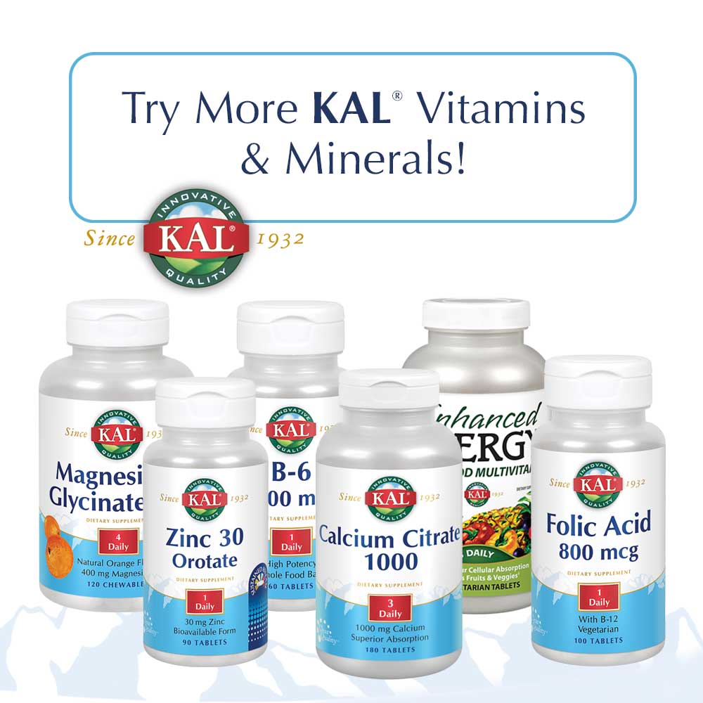 KAL Vitamin D3 5000 IU 125 mcg, High Potency Vitamin D Chewables, Calcium Absorption, Bone Health and Immune Support Supplement, Natural Peppermint Flavor, 60-Day Guarantee, 60 Servings, 60 Chews