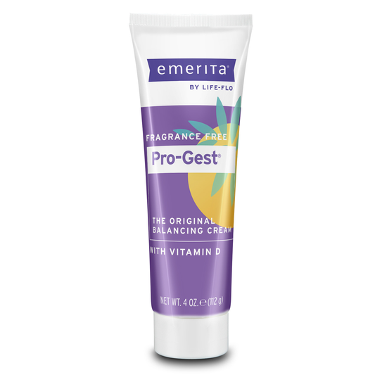 Emerita Pro-Gest Balancing Cream with Vitamin D3, USP Progesterone Cream from Wild Yam for Optimal Balance at Midlife 4 oz