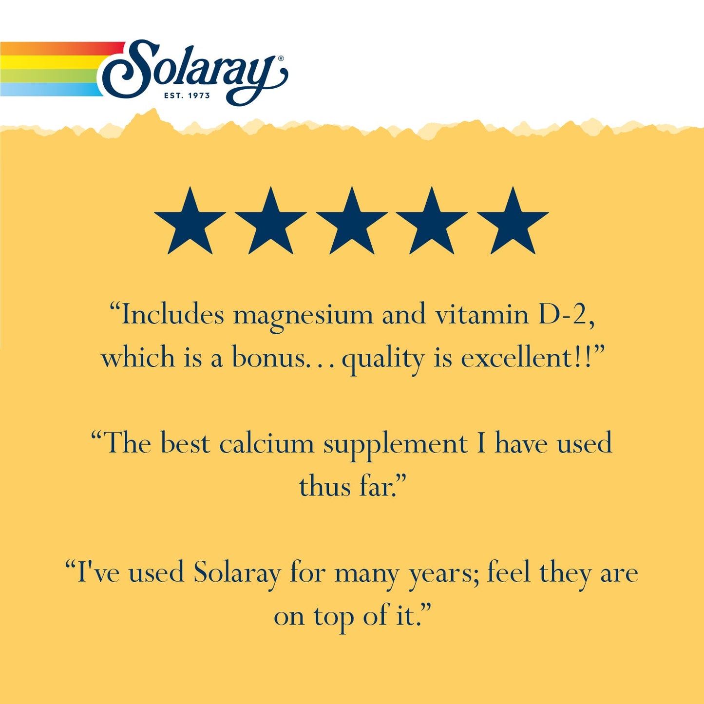 Solaray Calcium Magnesium Citrate 2:1 Ratio with Vitamin D2, Healthy Bone, Muscle & Nerve Support, 30 Serv, 180 VegCaps