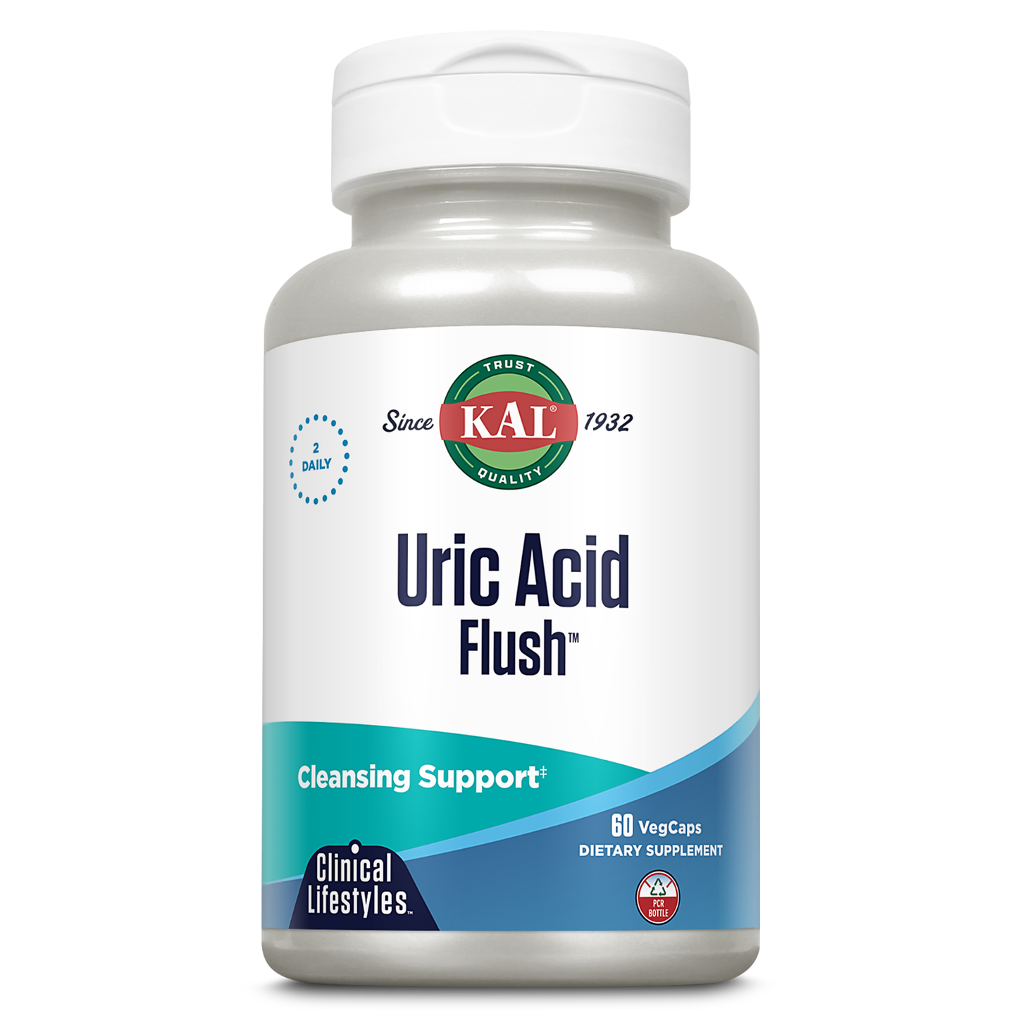 KAL Uric Acid Flush | Tart Cherry Blend, Celery Seed & More for Healthy Joint Comfort Support | 30 Servings | 60 VegCaps
