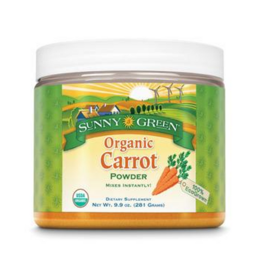 SUNNY GREEN Carrot Root Organic, Powder, Unflavored (Jar) 11g | 9.9oz