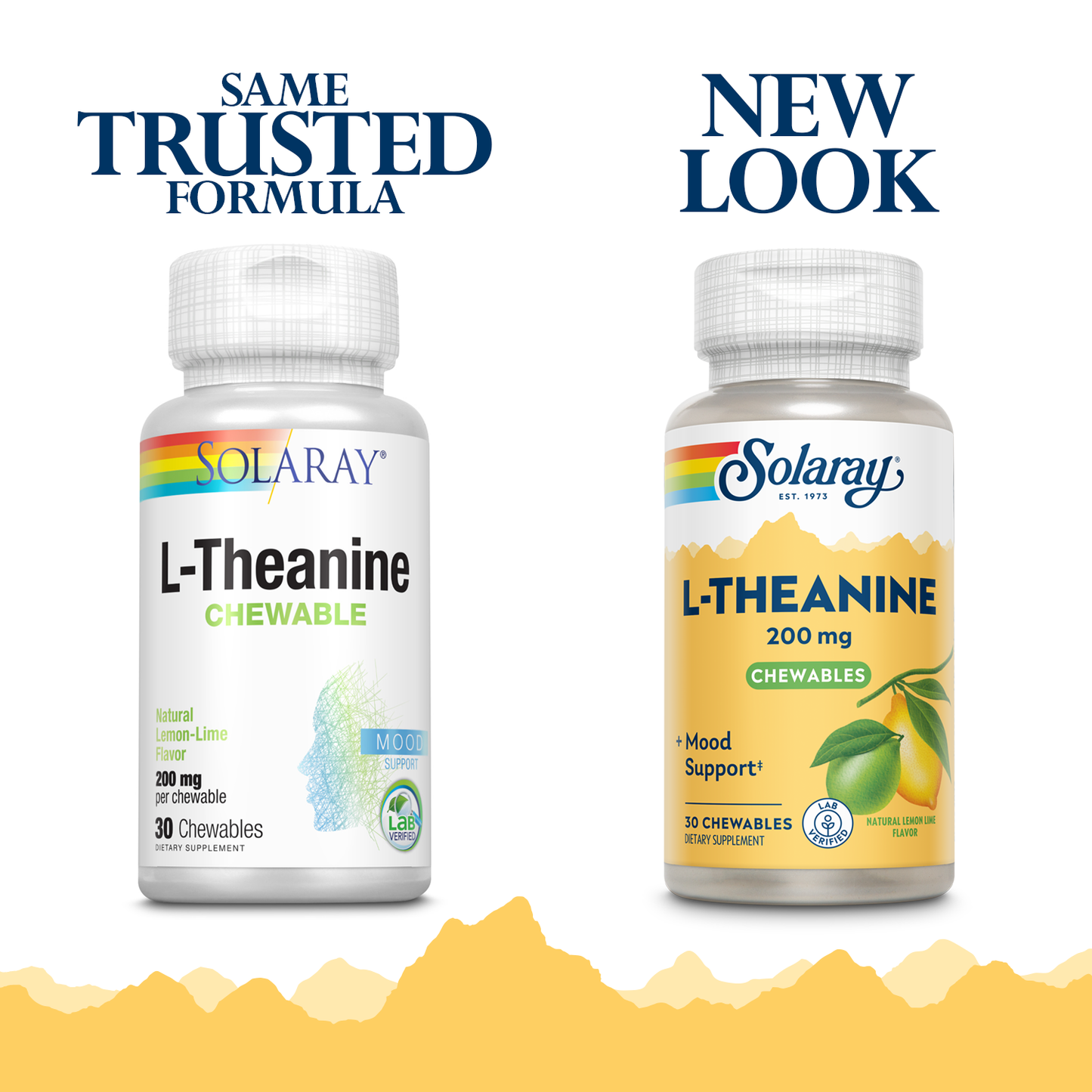 Solaray Sugar-Free L-Theanine Chewable, Lemon-Lime Flavor - 30 Chewables - 200 mg