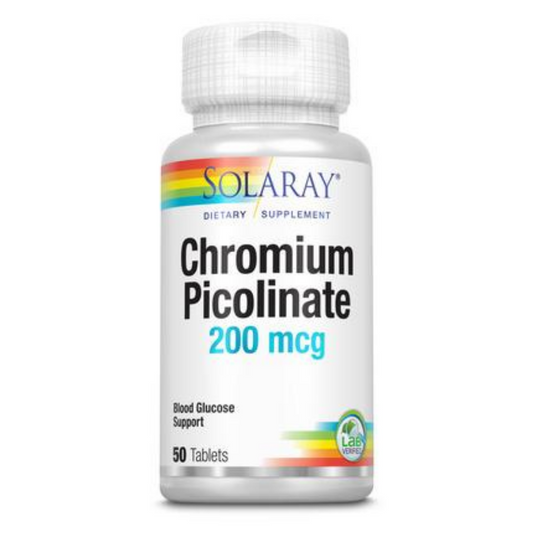 Solaray Chromium Picolinate, Tablet (Btl-Plastic) 200mcg | 50ct