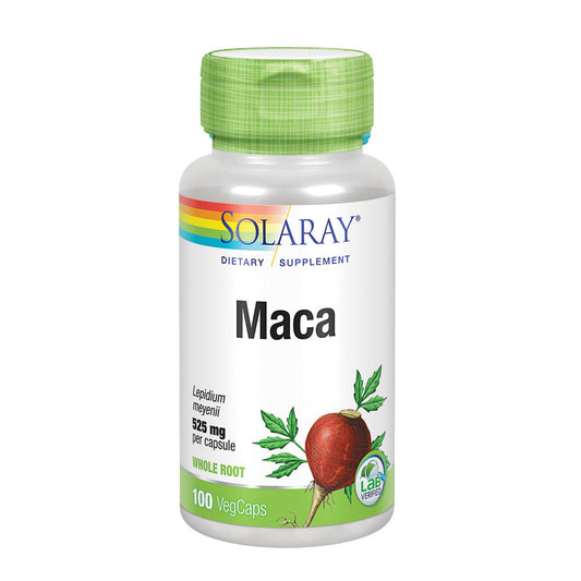 Solaray Maca Root 525 mg | Healthy Balance, Energy, Vitality & Libido Support | Non-GMO, Vegan | 100 VegCaps