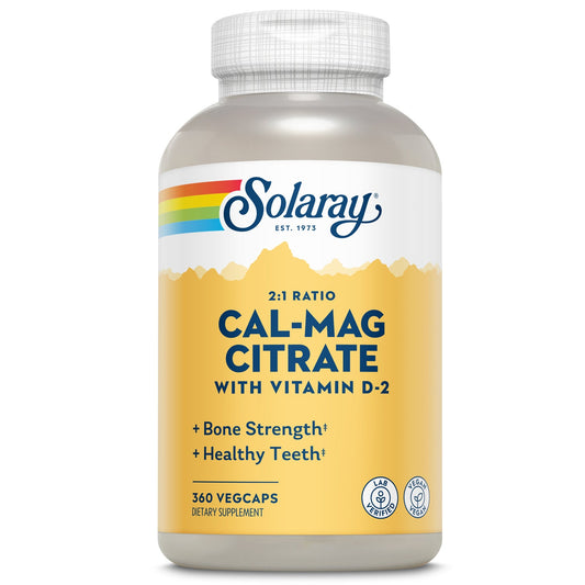 Solaray Cal-Mag Citrate w/Vit D 2:1 360 Veg Caps