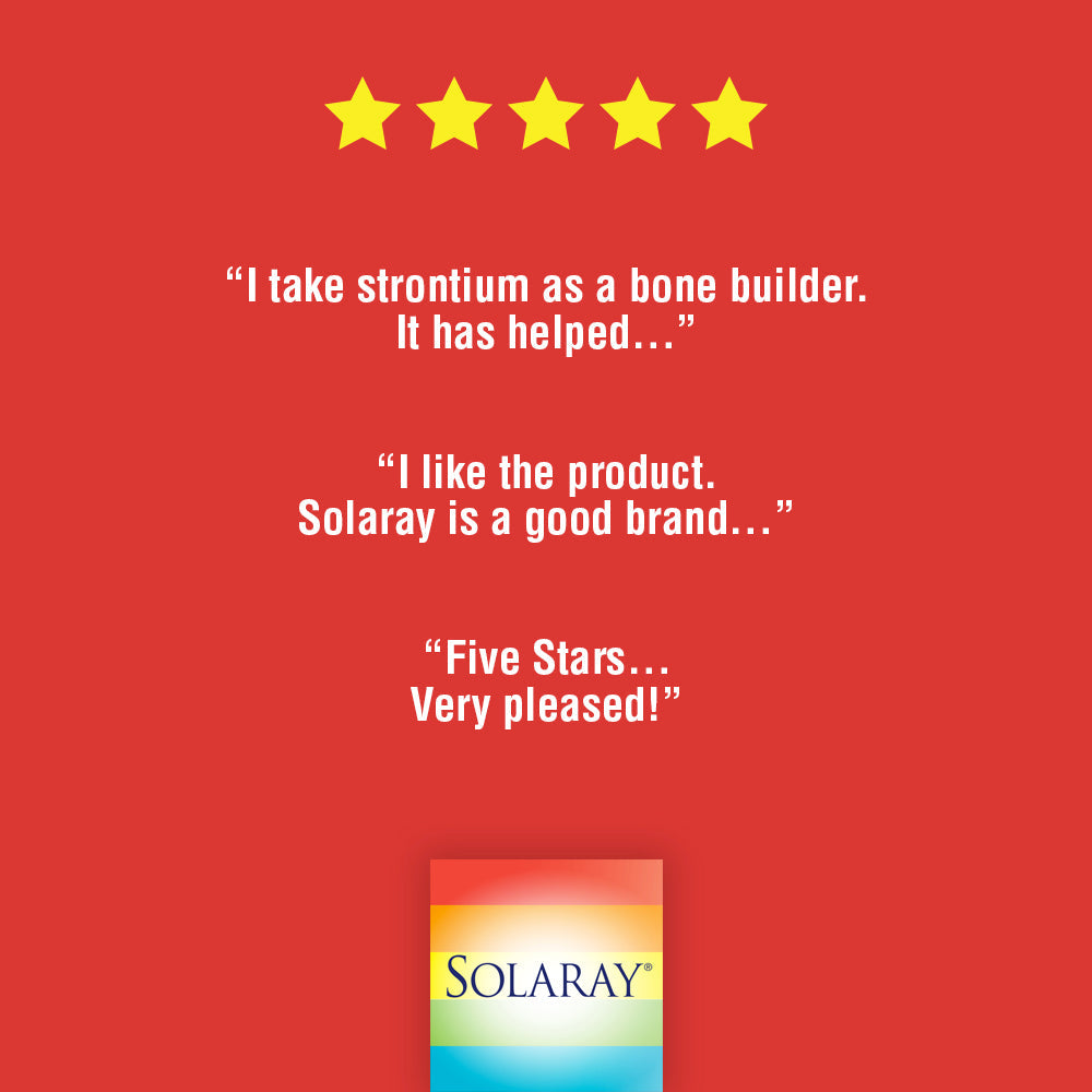 Solaray Strontium Citrate 250 mg | Healthy Bones & Teeth Support | Gentle Digestion, Enhanced Absorption | 60 VegCaps