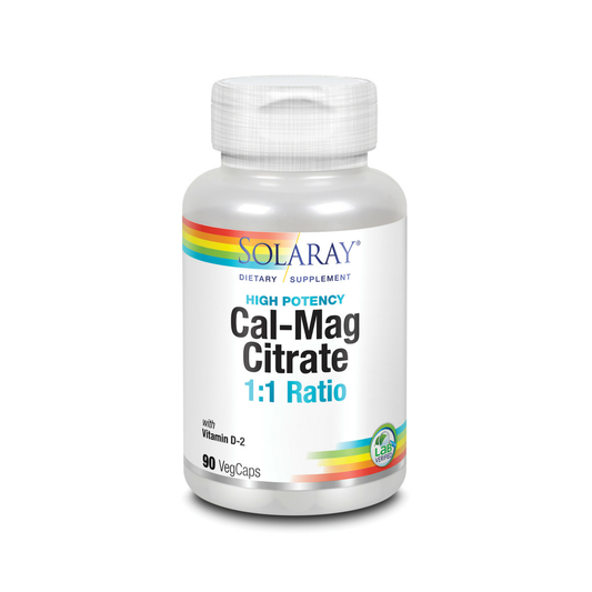 Solaray Cal-Mag Citrate w/ D 2 1:1 | 90 VegCaps