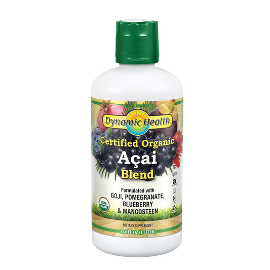 Dynamic Health Organic Acai Blend | With Goji, Pomegranate & More | Vegetarian, No Gluten | 33.8oz, 33 Serv