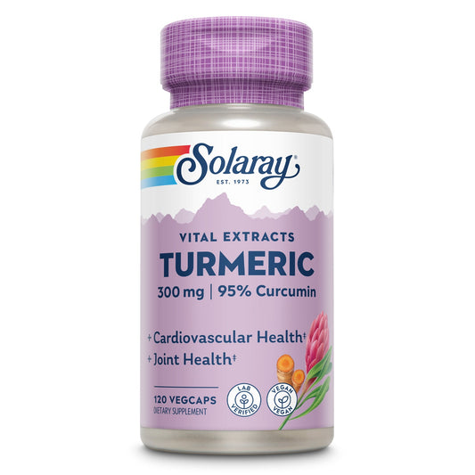 Solaray Turmeric Root Extract 300mg Joint & Heart Health Support Guaranteed Potency Extract (120 CT)