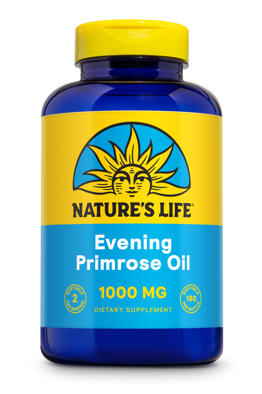 Natures Life Evening Primrose Oil 1000 mg | PMS and Menopause Support for Women | Skin Health | 180ct, 90 Serv.