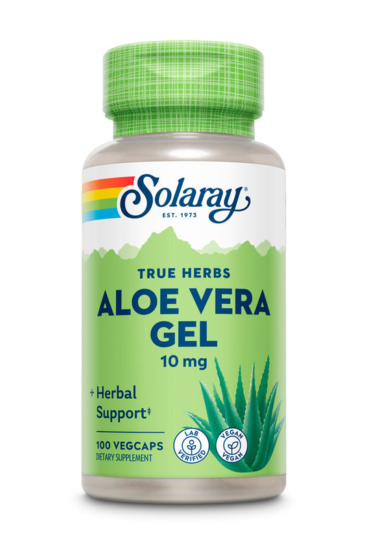 Solaray Aloe Vera Gel Concentrate | Equivalent to 2000 mg | Antioxidant Activity & Healthy Digestion & Skin Support | Non-GMO & Vegan | 100 VegCaps