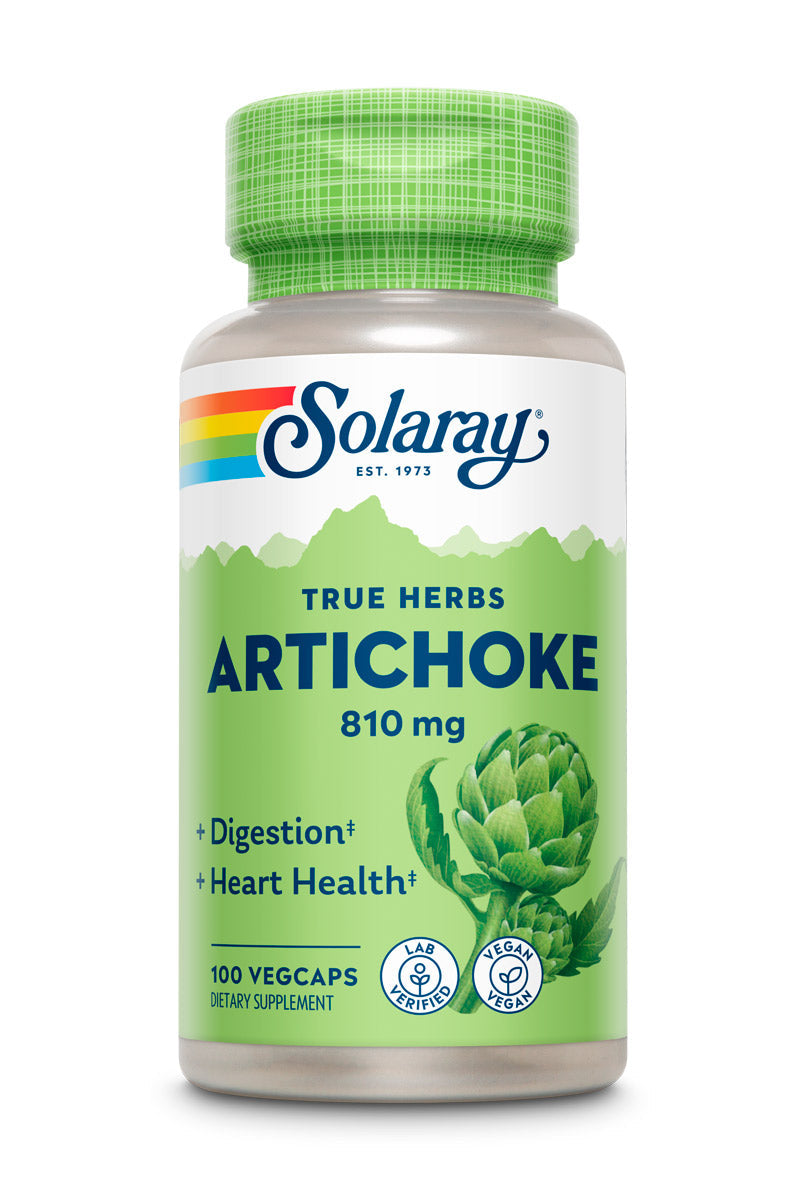 Solaray Artichoke Whole Leaf | Healthy Liver, Gall Bladder, Digestion & Cardiovascular Support | Non-GMO & Vegan | 405 mg per Capsule | 100 VegCaps