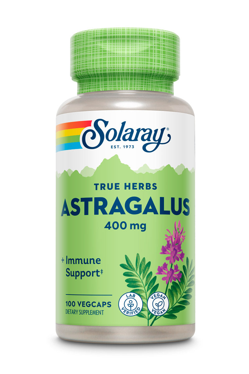 Solaray Astragalus Root 400mg | Healthy Immune Function & Stress Support | Adaptogen Herb | Non-GMO, Vegan & Lab Verified | 100 VegCaps