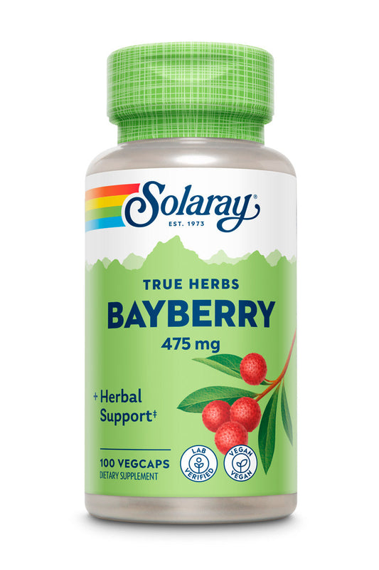 Solaray Bayberry 475 mg | Healthy Immune System and Digestion Support | Whole Root in Organic Rice Extract Blend | Non-GMO & Vegan | 100 VegCaps