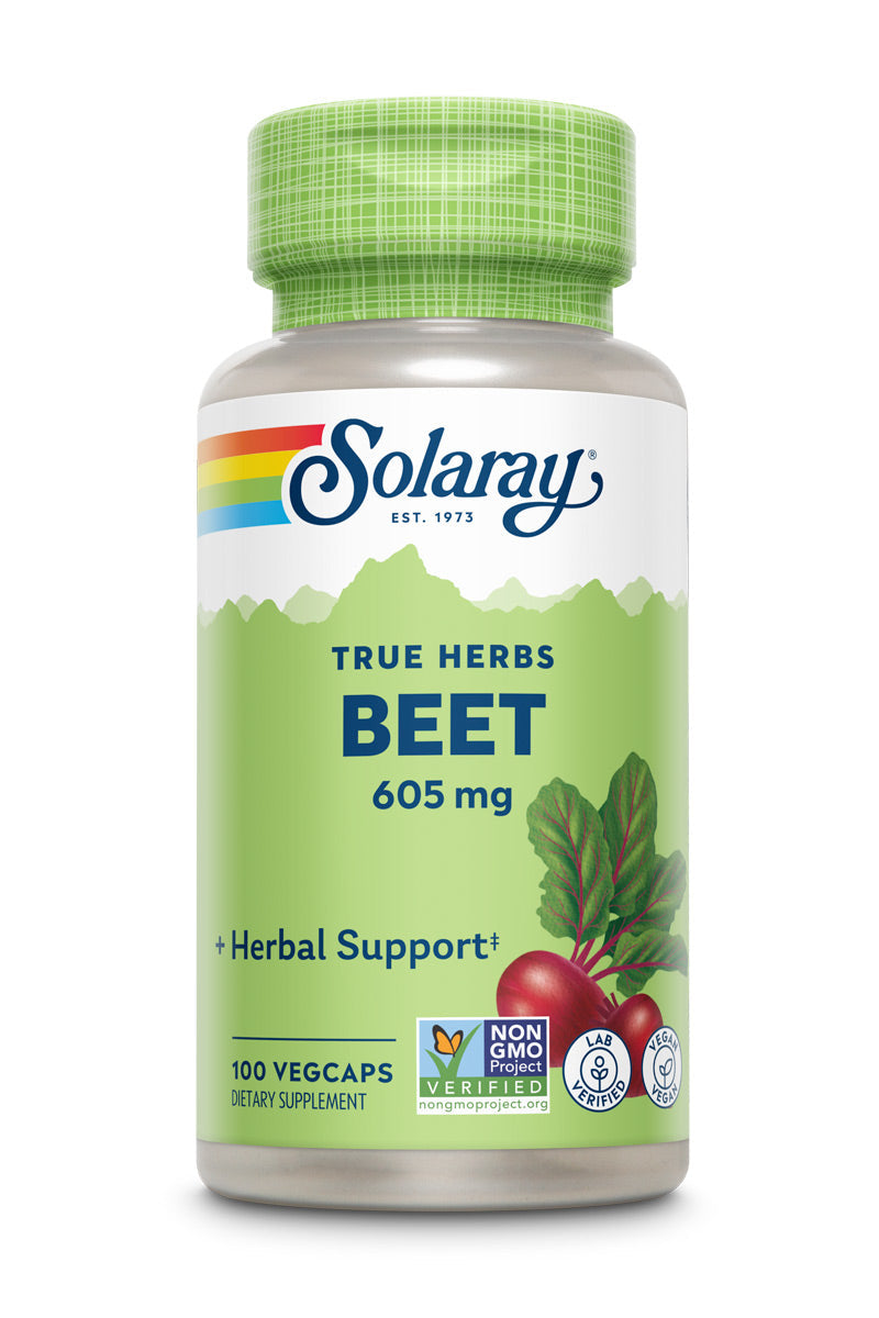 Solaray Beet Root 605mg | May Support Cardiovascular Health & Athletic Performance, Kidney, Liver & Blood Health | Non-GMO | Vegan | 100 VegCaps