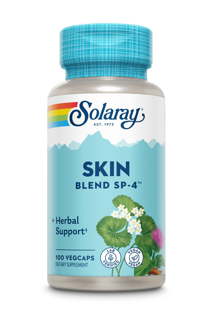 Solaray Skin Blend SP-4 | Herbal Blend w/ Cell Salt Nutrients to Help Support Healthy Skin | Non-GMO, Vegan | 100 VegCaps