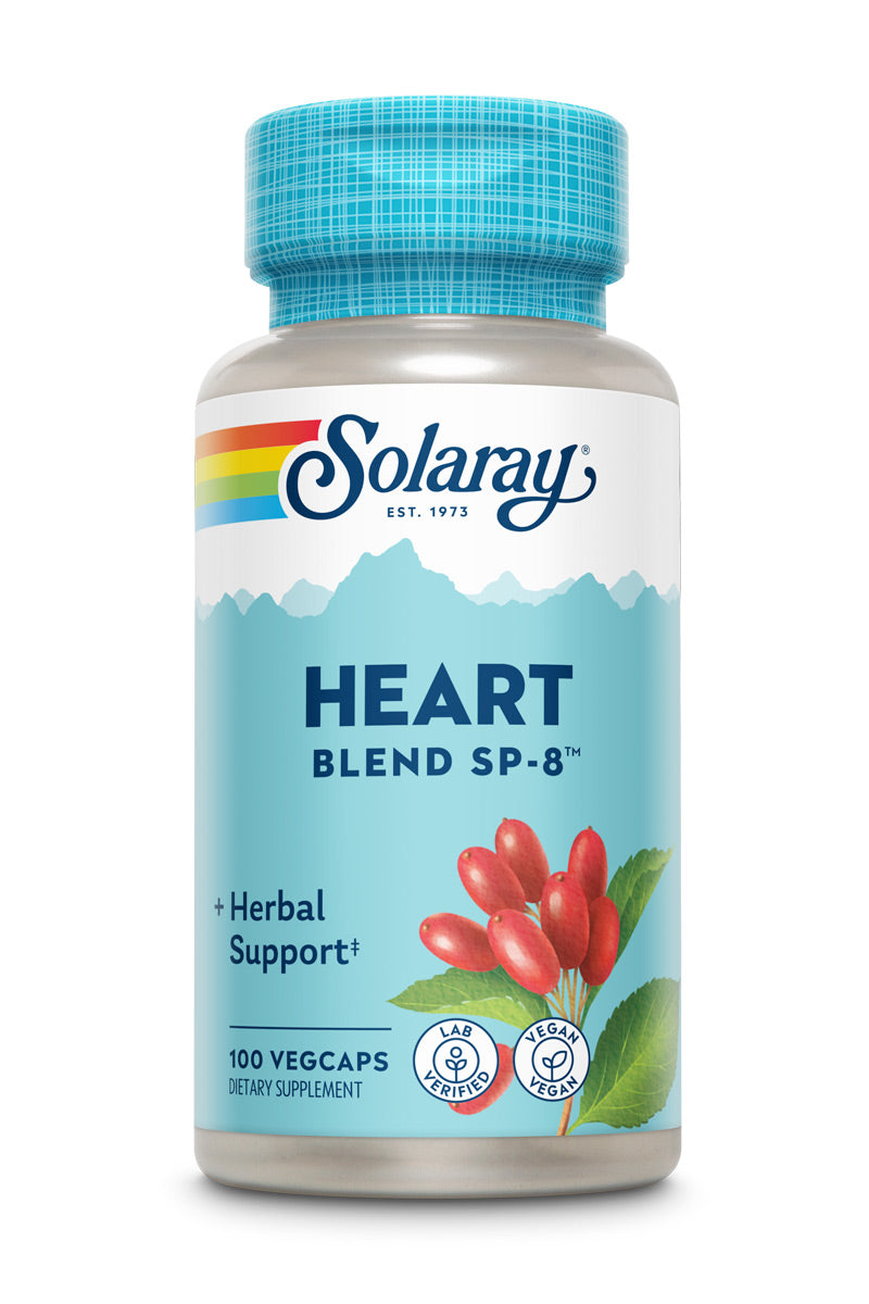 Solaray Heart Blend SP-8 | Herbal Blend w/ Cell Salt Nutrients to Help Support Healthy Heart Function | Non-GMO, Vegan | 50 Servings | 100 VegCaps