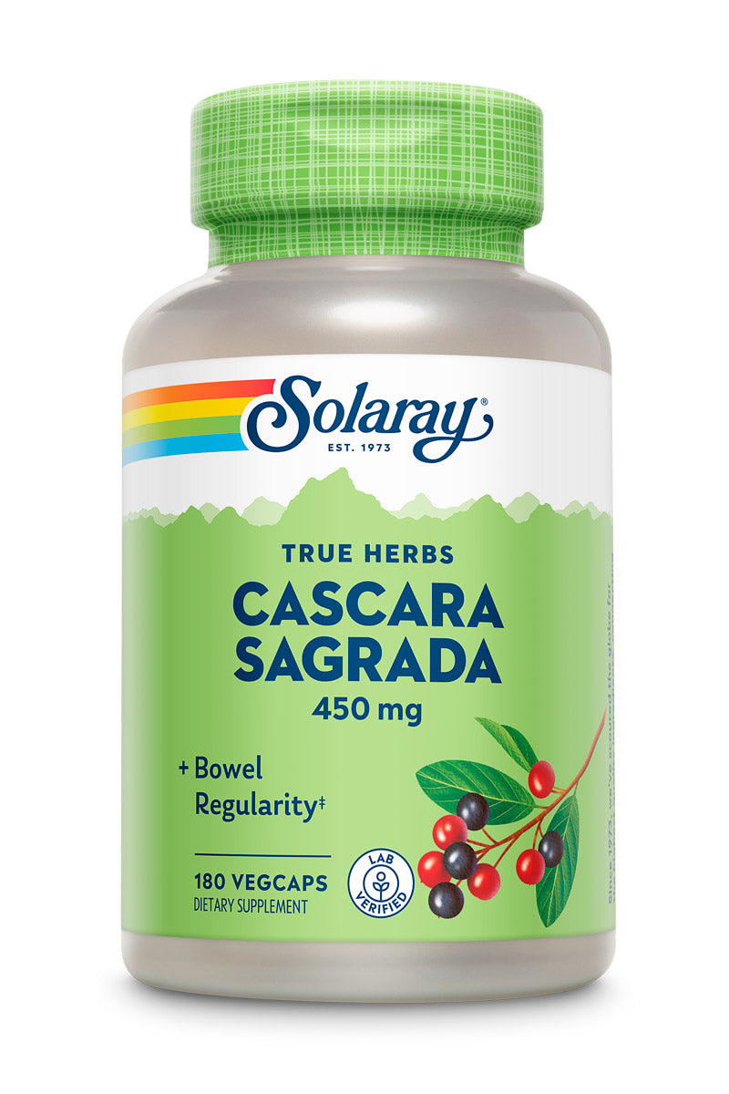 Solaray Cascara Sagrada Capsules, 450 mg, 180 Count