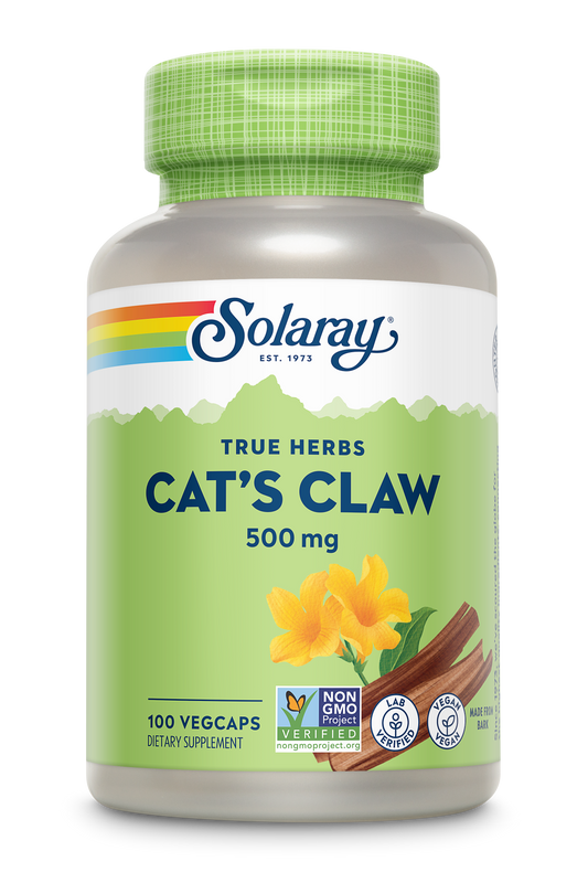 Solaray Cat's Claw Bark 500mg | Healthy Immune & Digestive System Function Support | May Help Protect Brain Function | Joint Health Support | 100ct