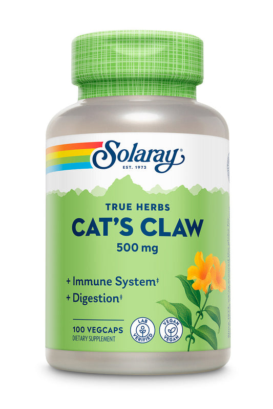 Solaray Cat's Claw Bark 500mg | Healthy Immune & Digestive System Function Support | May Help Protect Brain Function | Joint Health Support | 100ct