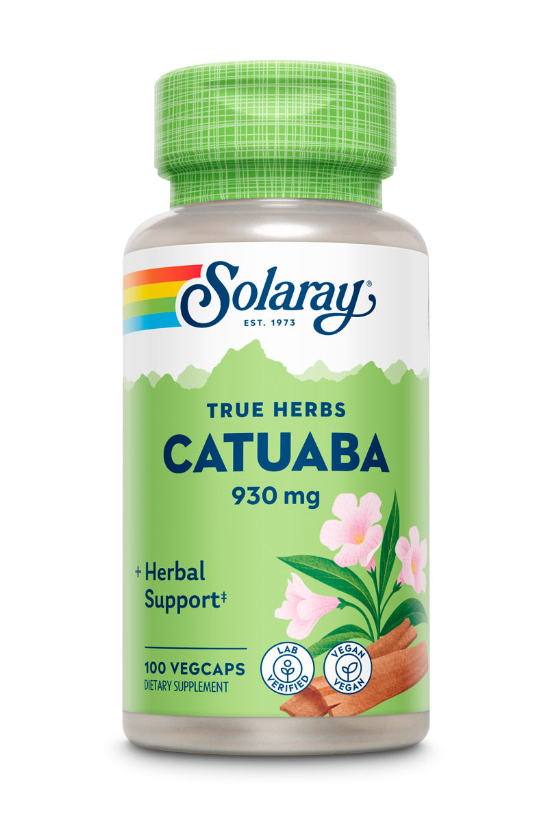 Solaray Catuaba Bark Extract 930 mg | Healthy Libido, Mood & Energy Support | Whole Bark | No Excipients or Fillers | Non-GMO & Vegan | 100 VegCaps