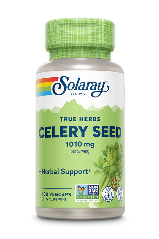 Solaray Celery Seed 1010 mg, Traditional Liver, Water Balance, and Joint Support, Whole Celery Seeds with Phytochemicals and Flavonoids, Vegan, Lab Verified, 60-Day Money-Back Guarantee, 50 Servings, 100 VegCaps