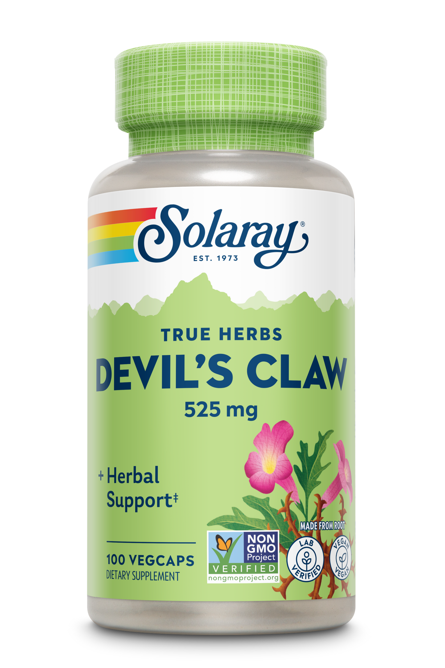 Solaray Devils Claw Root 525mg | Non-GMO, Vegan & Lab Verified | 100 VegCaps