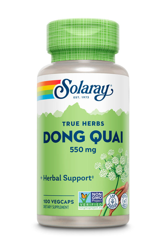 Solaray Dong Quai Root 550mg | Healthy Menstrual & Menopausal Support | Womens Health Supplement | Whole Root | Non-GMO, Vegan & Lab Verified | 180ct