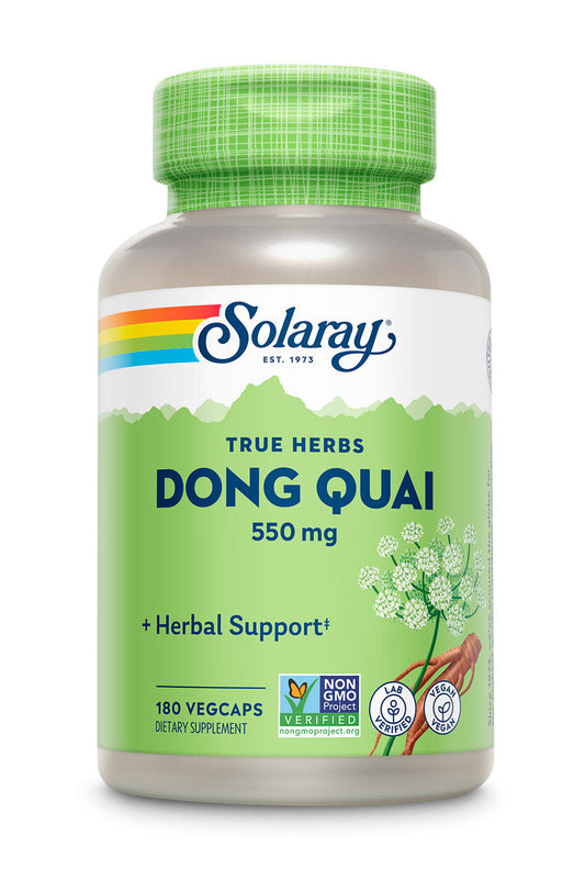 Solaray Dong Quai Root 550mg | Healthy Menstrual & Menopausal Support | Womens Health Supplement | Whole Root | Non-GMO, Vegan & Lab Verified | 100ct